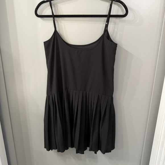 All Saints Drop Waist Pleated Swing Dress Black Size 6 - Picture 3 of 5